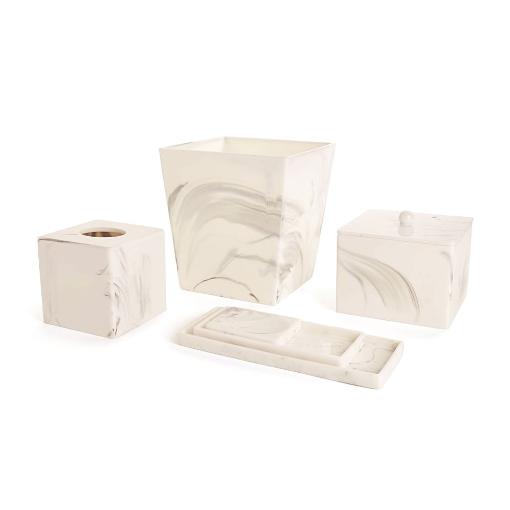 Ashford Collection, Resin Small Amenity Tray, White Marble